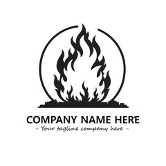 Fire Logo Company Design Illustration Vector Graphic Image