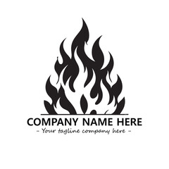 Fire Logo Company Design Illustration Vector Graphic Image
