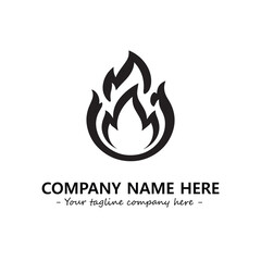 Fire Logo Company Design Illustration Vector Graphic Image