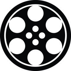 Obraz premium Film Reel Cinema Icon Vector Illustration