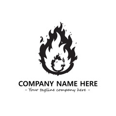 Fire Logo Company Design Illustration Vector Graphic Image