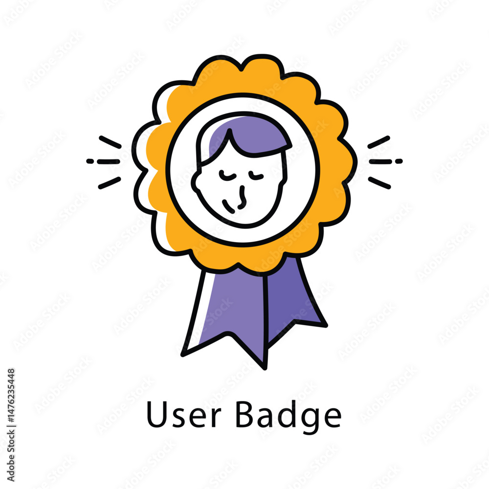 Poster user badge vector filled outline style icon. eps 10 file