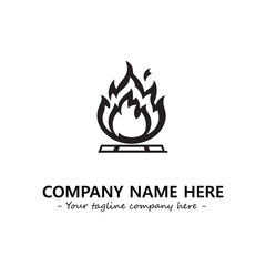 Fire Logo Company Design Illustration Vector Graphic Image