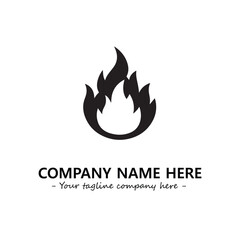 Fire Logo Company Design Illustration Vector Graphic Image