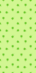 Lucky Four leaf green clovers, App vertical banner background