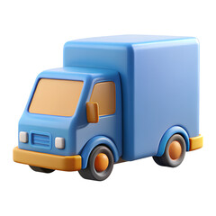 Delivery Truck Cargo Auto Commercial Freight 3D Rendered Illustration