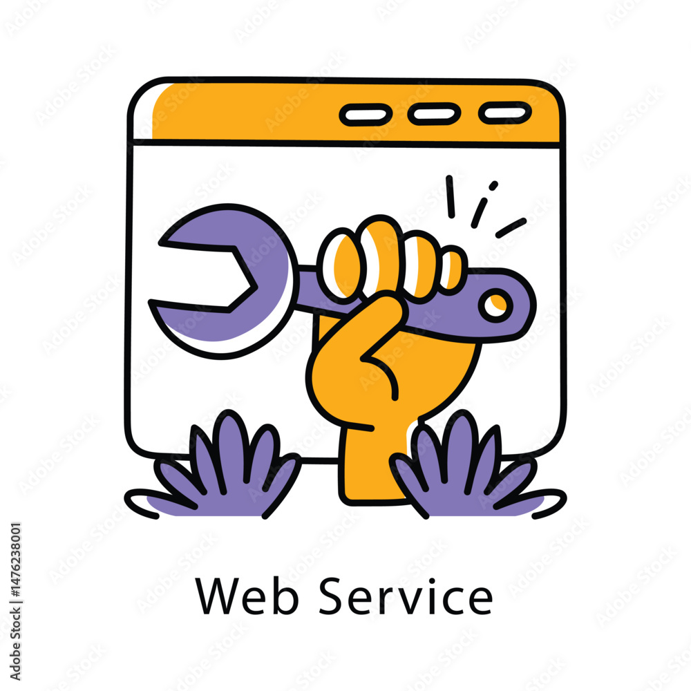 Poster web service vector filled outline style icon. eps 10 file