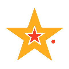 Abstract star graphic with central star and simple shapes