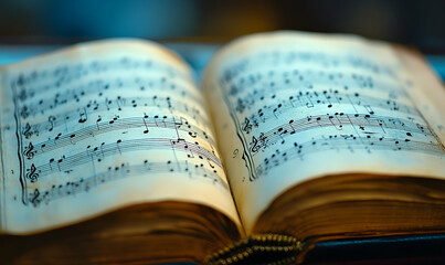 Open book aged pages vintage texture history education