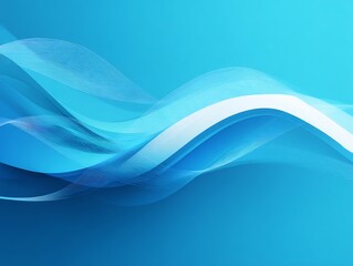 Fototapeta premium Elegant teal and white wave background, seamless pattern, abstract flowing design