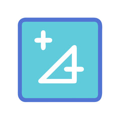 Plus minus concept icon in a square frame design