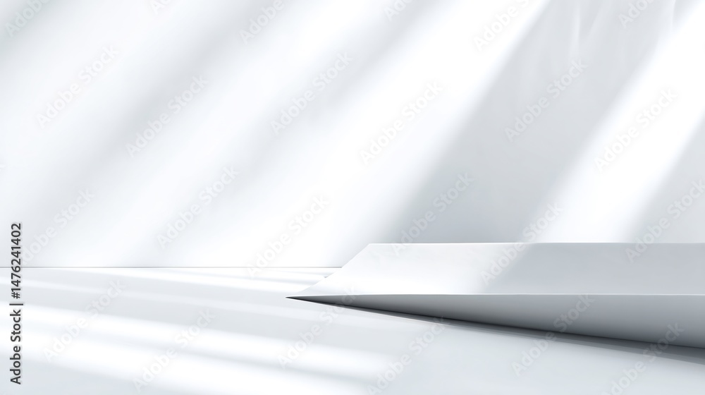 Poster crisp white background with faint light gradients perfect for creating a fresh and clean look in mod