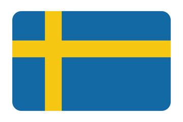 Sweden flag icon vector. national flag of Sweden, EPS10