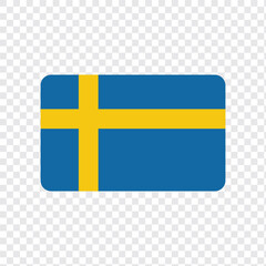 Sweden flag flat waving. national flag of Sweden. EPS10