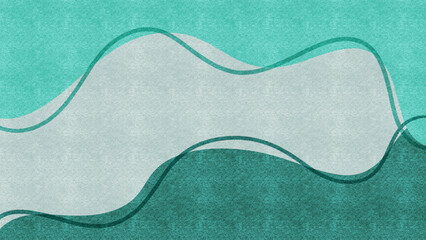 Abstract background of smooth curves illustration. Green wave