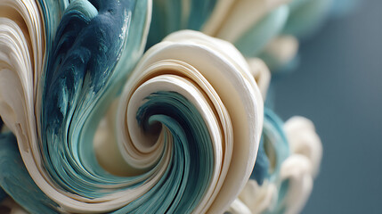 a fluid 3d illustration of curving white lines flowing across a dark surface, representing ocean waves in a minimalist and abstract style.