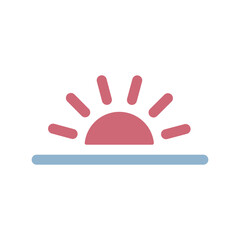 日の出のアイコンイラスト