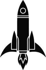 rocket launch icon vector illustration