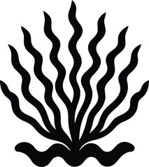 seaweed ocean icon vector illustration
