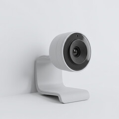 Naklejka premium White Webcam Side View on White Background