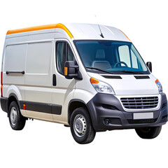 Fototapeta premium White Delivery Van HighResolution Stock Photo on transparent background