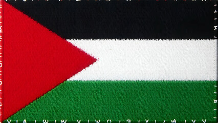Palestinians flag Chenille sequins embroidery print designs