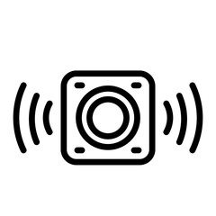 Panic Button Vector Line Icon Design
