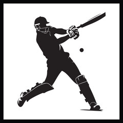 Silhouette Cricket clipart