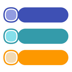 Modern Rounded Rectangle Infographic with Colorful Icons for Step-by-Step Process