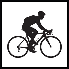 Obraz premium Silhouette Cycling clipart