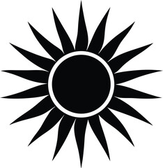 sun with rays icon vector illustration