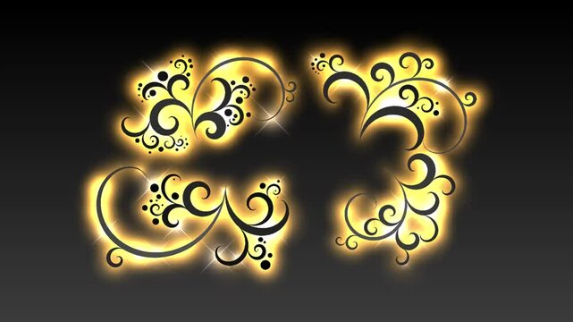 ornament, dekoracje, kształt, ruch,