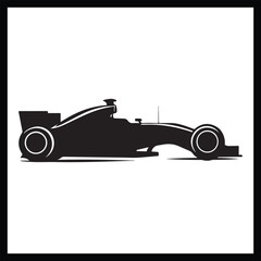 Obraz premium Silhouette Formula 1 Racing clipart