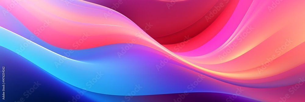 Aufkleber abstract flow of colors: a vibrant abstract design that dances with light, displaying soft curves an