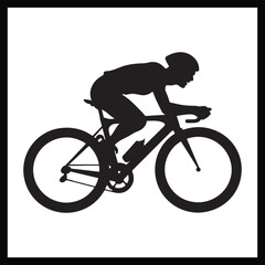 Fototapeta premium Professional Cycling Silhouette Vector
