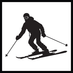 Extreme Winter Silhouette Clipart