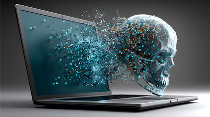 Digital transformation technology visual art abstract futuristic surreal concept