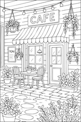 Coloring Cafe Aesthetic