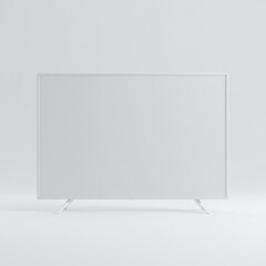 Obraz premium White Frameless Television on White Background