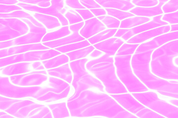 Abstract pink water surface with white light reflections creating a wavy pattern design effect