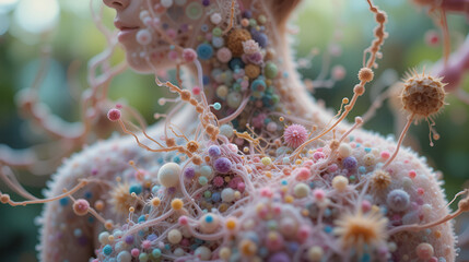 Microbiome: Ensemble of microbes living on and inside the human body, integral for maintaining health, supporting digestion, boosting immunity, and managing diseases.