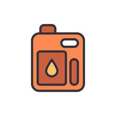 Bright Orange Fuel Canister Symbolizing Energy And Chemical Resources