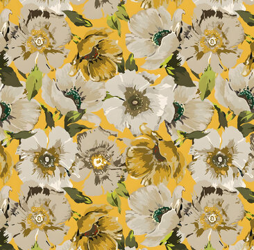 Watercolor seamless Floral Pattern