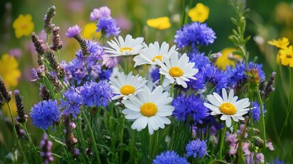 Fototapeta premium A Colorful Meadow of Flowers