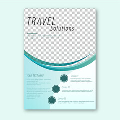 Modern poster travel flyer design template bundle. Editable tour poster template