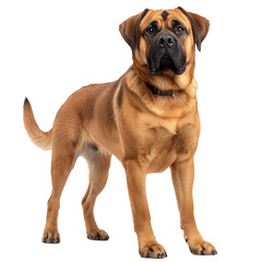 Obraz premium Bullmastiff Dog Isolated on Transparent Background. PNG. Generated AI.