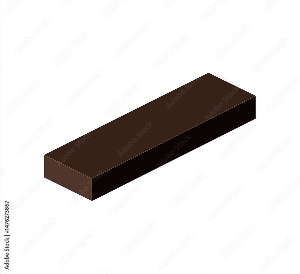 Poster simple brown rectangular bar on transparent background in flat design