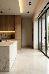 Textured beige concrete counter, open plan living area , loft, texture
