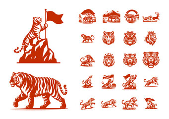 Majestic Tigers A Collection of Vintage Wildlife Illustrations