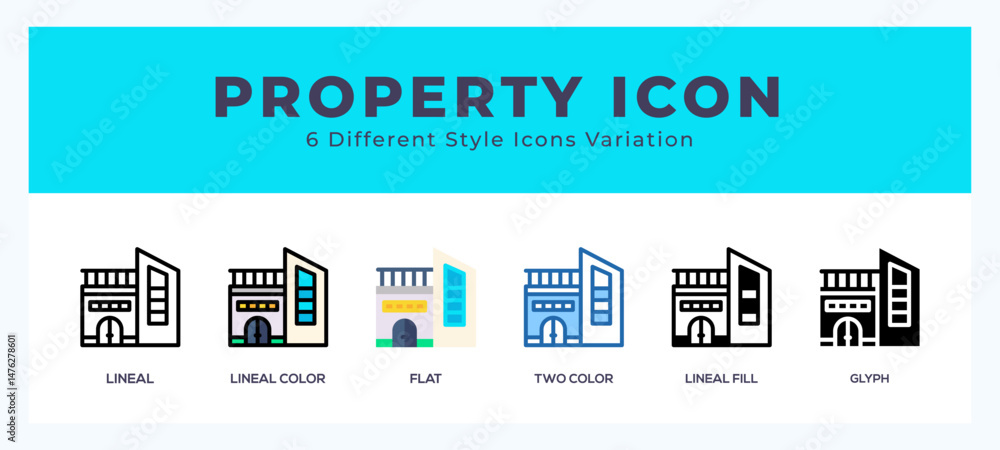 Poster property icon for web. mobile apps and ui.